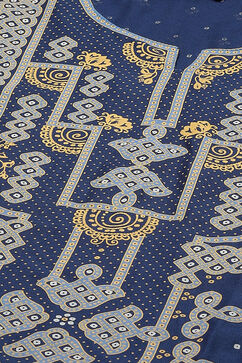 Indigo LIVA Straight Kurta image number 2